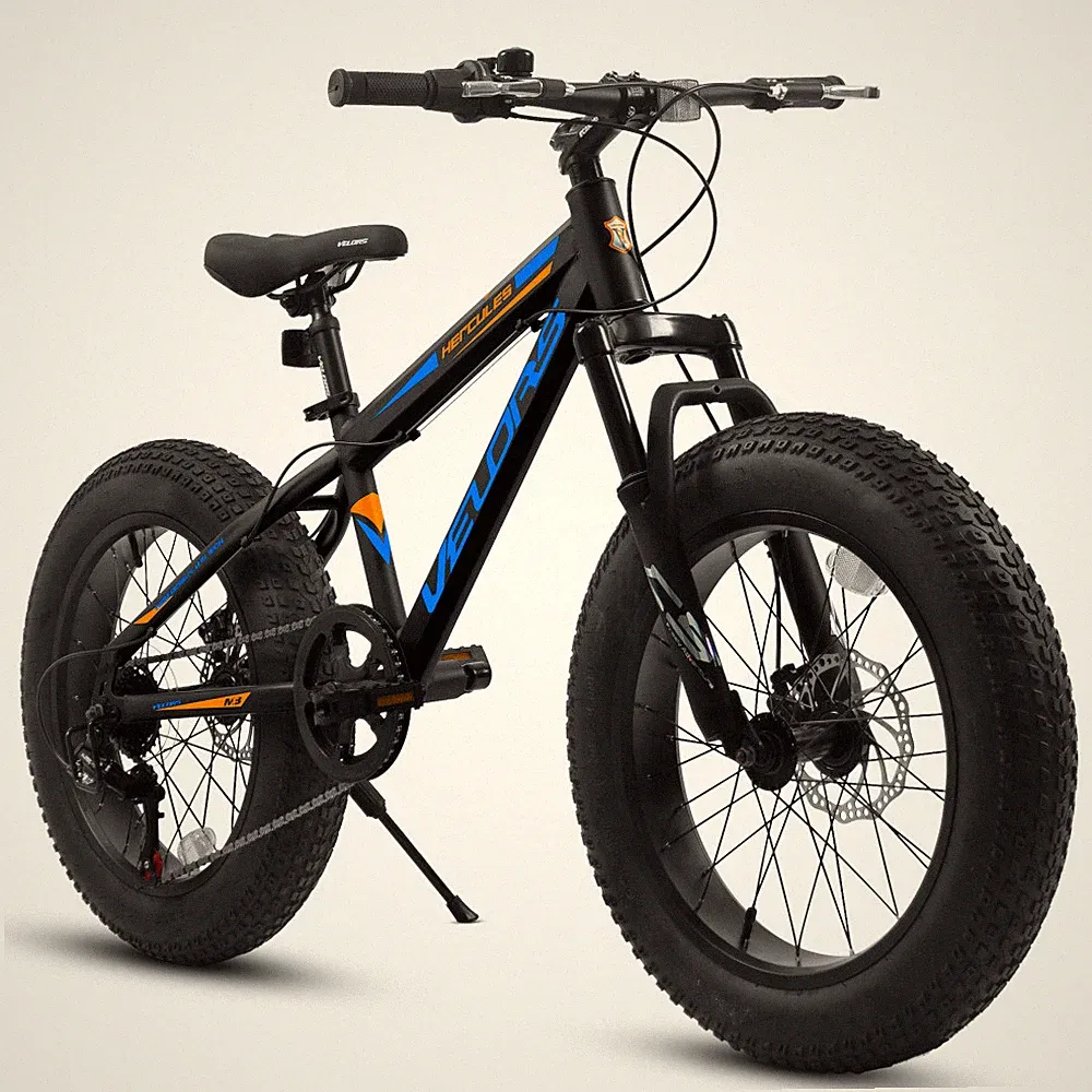 20 Inch Fat Tire Bike Adult 7 Speed Mountain Bike, Dual Disc Brakes, High Carbon