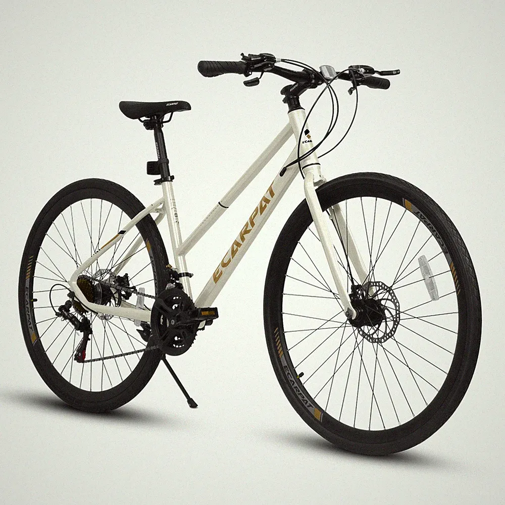 700C Road Bike: 21-Speed, Disc Brakes, 35mm Tires, Steel Frame, 250lb Capacity