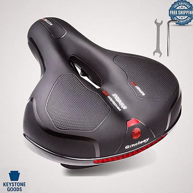 Comfort Memory Foam Bike Seat for Men & Women - Shock-Absorbing, Wide Bicycle...