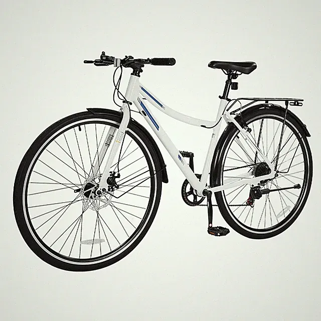 Lightweight Aluminum Hybrid Bike, 700c Step - Through Urban Commuter, 7 - Speed