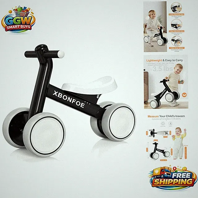 Safe & Sturdy Balance Bike for Toddlers - Adjustable Height & Easily Assembled
